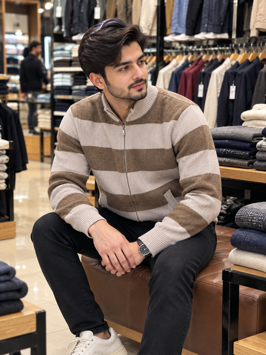 Men’s Full Zip Sweater – Warm Casual Winter Wear