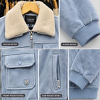 Premium Men’s Suede Jacket | Stylish Sherpa Collar, Warm & Comfortable Casual Wear