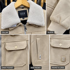 Premium Men’s Suede Jacket | Warm, Stylish & Comfortable Winter Wear