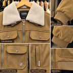Men’s Suede Jacket | Stylish Sherpa Collar, Warm & Comfortable Casual Wear